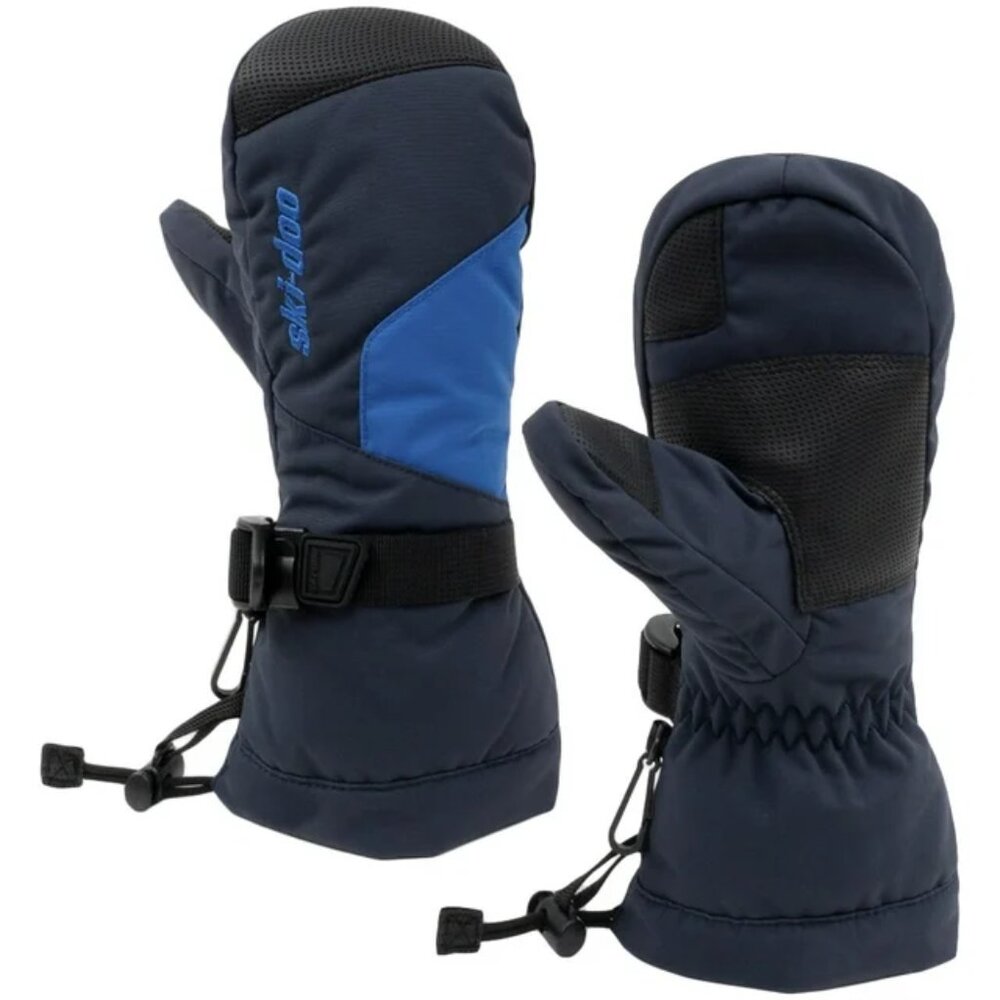 NWT Ski-Doo Teen's Particle Mitts Winter Mittens Indigo Blue Size 6-8 $45 FLC185